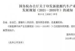 《新能源汽車產(chǎn)業(yè)發(fā)展規(guī)劃（2021~2035年）》發(fā)布，氫能源被重要提及