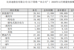 比亞迪2020年新能源客車(chē)?yán)垆N(xiāo)9125輛 大漲44%！